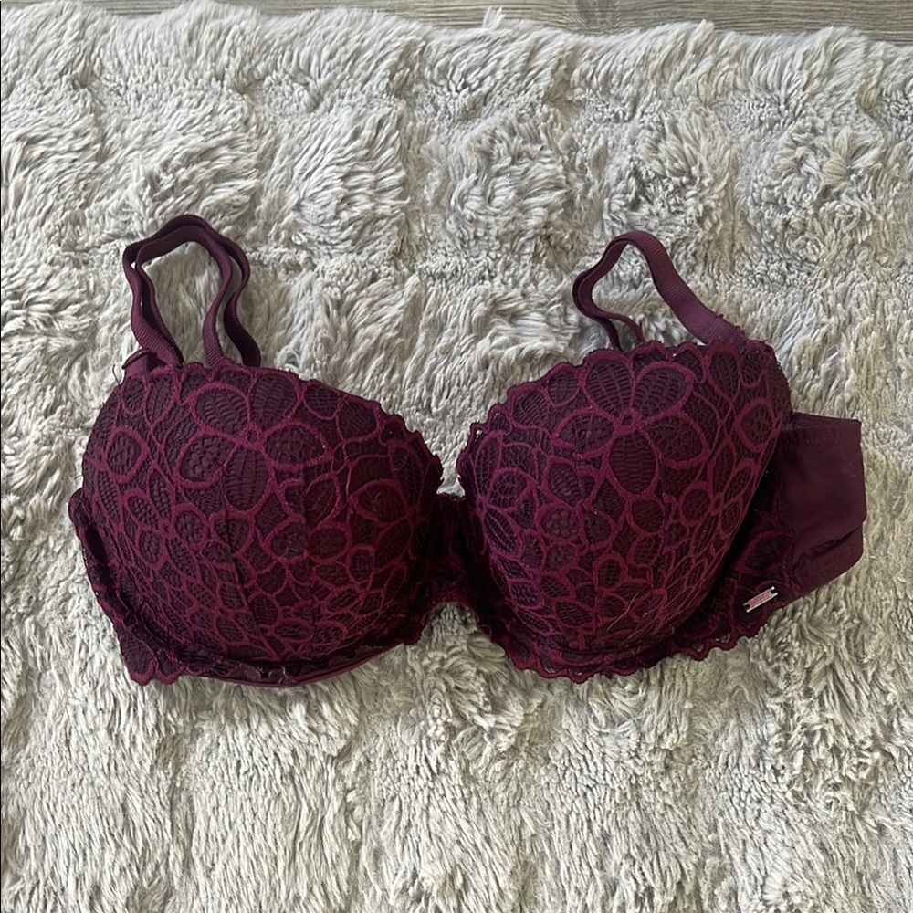 Victorias Secret PINK Padded Lace Bra 36D